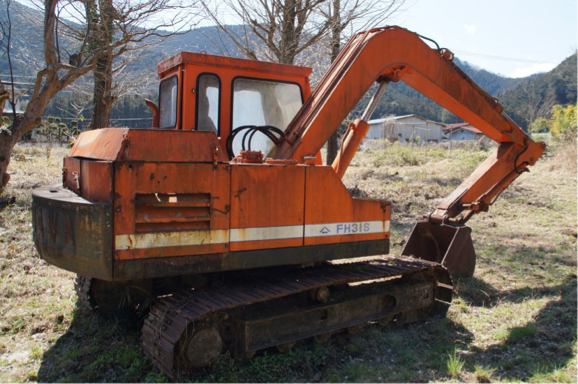 古いショベルカー